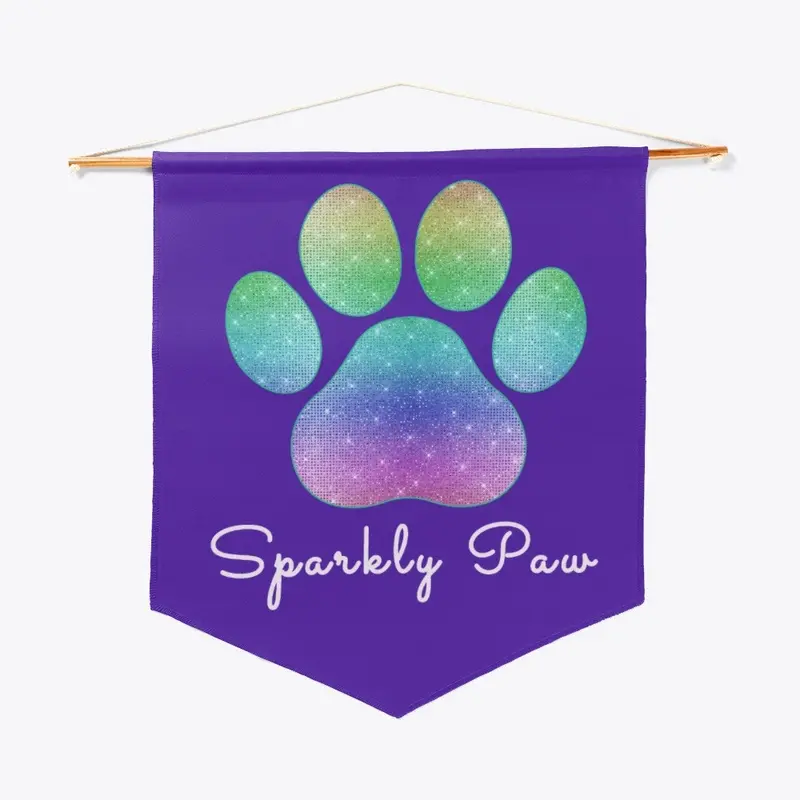 Sparkly Paw Logo White